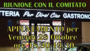 APPUNTAMENTO CON IL COMITATO (Venerdì 28 Ottobre ore 18:30-19:30)