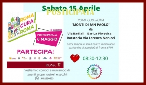 ROMA CURA ROMA (sabato 6 MAGGIO ai Monti di San Paolo)